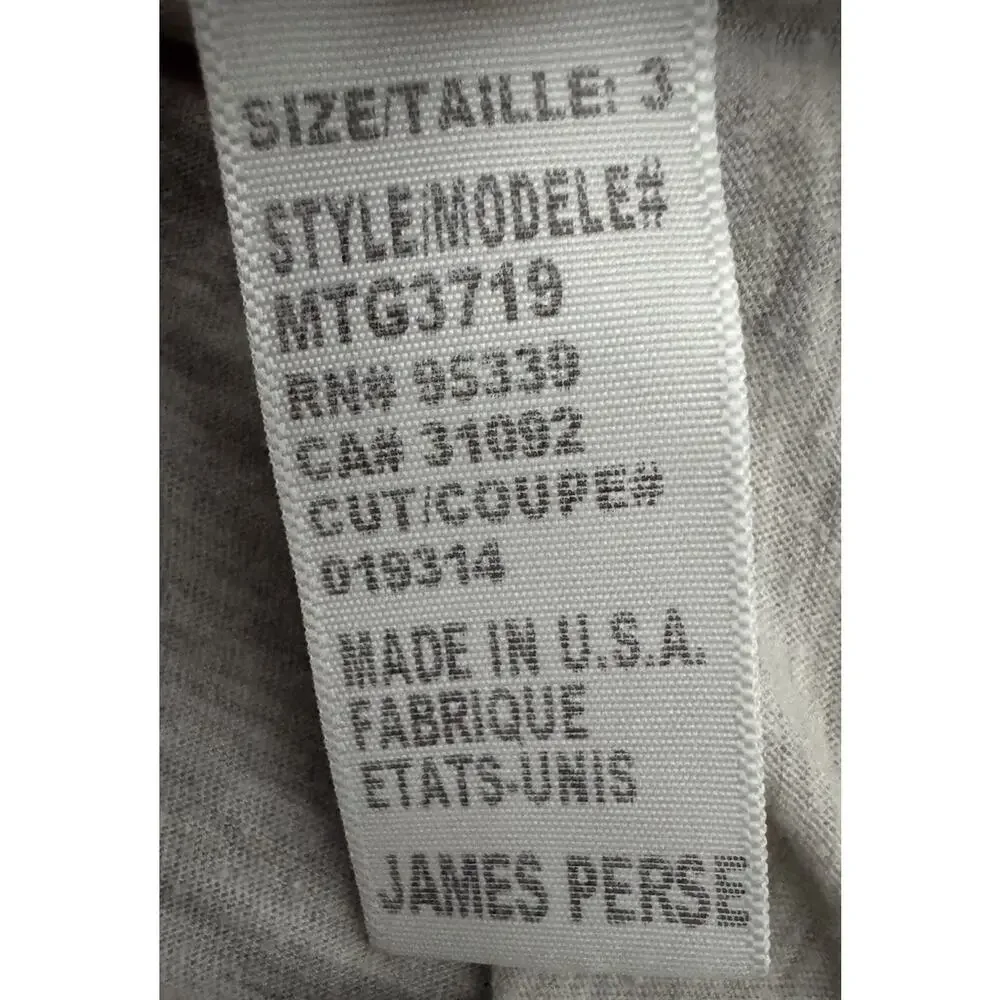 James Perse Shirt Lot of 2 Size 3 Gray Long Sleeve Blue Polo USA Made Cotton - Picture 8 of 12